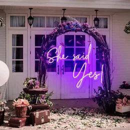 She Said Yes Neon Wedding Sign